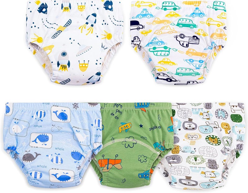 Max Shape Cotton Training Pants for Baby and Toddler Boys,Toddler Boys Potty Training Underwear 5 Pack - Image 1